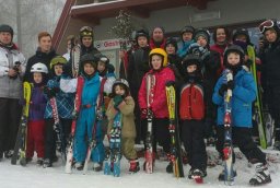 Zimowy obóz ministrancki 2015 - nasi ministranci na nartach